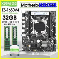 HBGER SZMZ หน่วยความจำ X99ชุดวงจรหลัก Xeon E5 V4 LGA2011-3 CPU 32GB 2133Mhz (2*16G Ram) Ddr4หน่วยควา