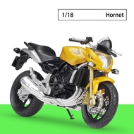 [RARE COLLECTIBLE] Welly 1:18 2007 Honda Hornet (CB600F) Diecast Motorcycle Model Naked Bike Hobby C