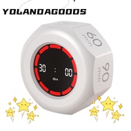 YOLA Automatic Rotating Timer, 3 Volume Adjustable 1/3/5/15/30/60/90min USB Rechargeable Timer, LED 