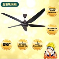 SIBERIAIR 56" REMOTE CEILING FAN SA-CF-SA56 5B/AC/BK