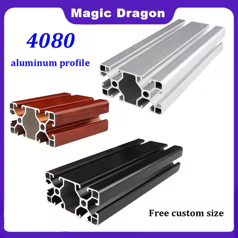 4080 Aluminum Profile Extrusion European Standard Anodized Linear Rail Aluminum Extrusion 4080 Profi