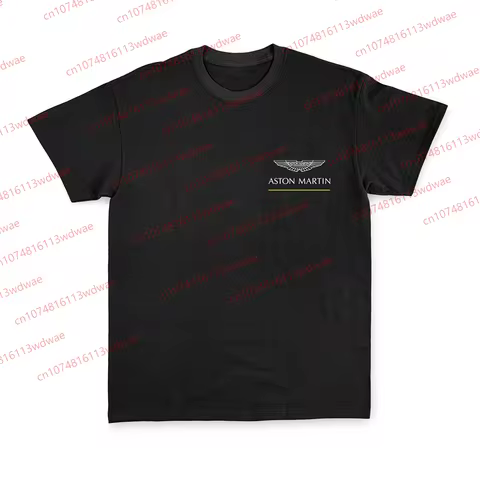 2025 Aston Martin T-shirt Racing Team Training Suit Street Style 2025 A MR 100% Pure Cotton Fernando