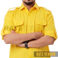Ratsvendor Kemeja PDL Kemeja Lapangan Kemeja Outdoor Lengan Panjang Warna Kuning