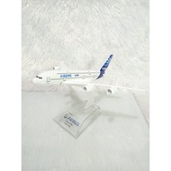 Airbus A380 Diecast airplane with Stand Label