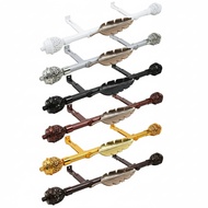 Iron Curtain Rail Pole Rod Full Set Black White Brown Window 1 1.5 2 3 4 Meters 250 300 400 CM