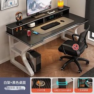 電腦枱 80/100/120/140/160x60x75cm 書架桌-送USB充電 黑色/白色/黑架/白架 電競枱 遊戲檯 寫字枱 Computer desk 辦公枱 Game office desk