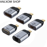 ANLXOM HD RJ45 HDMI พิมพ์ C ถึง mini DP สายเคเบิลอะแดปเตอร์ ฮับ USB อุปกรณ์เสริมคอมพิวเตอร์ อะแดปเตอ