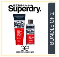 SUPERDRY [BUNDLE OF 2] ATHLETIC MEN BODY &amp; HAIR WASH 250ML + BODY SPRAY 200ML | SPORT ORIGINAL GROOMING ATHLETIC BATH SHOWER DEODORANT SHAMPOO T SHIRT