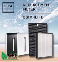 Osim iLife Air Purifier Compatible Replacement HEPA and Carbon Air Purifier Filters [Free Delivery]