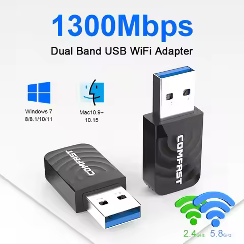 COMFAST 1300Mbps USB3.0 Wifi Adapter 802.11AC 2.4G/5GHz Dual Band Wireless Network Card PC Laptop De