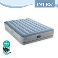 INTEX 【INTEX】雙層加高雙人加大充氣床(寬152*長203*高36cm)(USB電源)(64159)