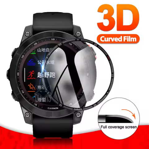 3D Protective Film For Garmin Fenix 7 7S 7X 6 Pro Sapphire Smart Watch Screen Protector Accessories 