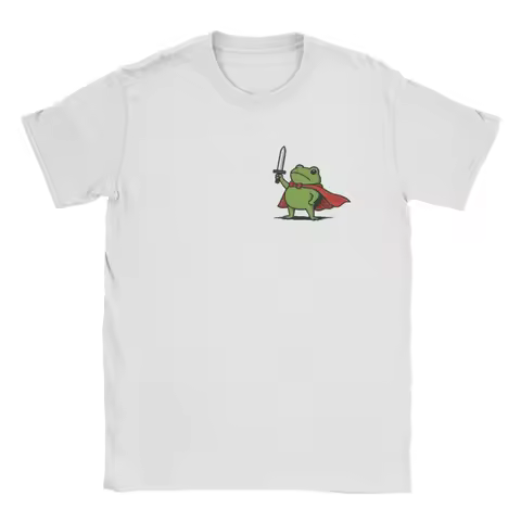 Men's T-Shirts Huzzah Frog Funny Animal Novelty Cotton Tees Short Sleeve T Shirts Crewneck Clothing 