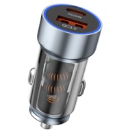 Car Charger 33W Dual USB Port 12V Fast Charging PD40 QC3.0 USB A Type C output For iPhone 17 Samsung