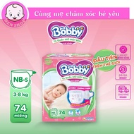 Tả Quần Dán Mở Một Bên Bobby 3 - 8kg(74 Miếng)