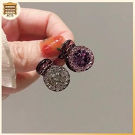 [8C15] 2/4pcs Mini Round Rhinestone Hair Claw Retro Zircon Women Girls Claw Clip Small Hairpins Hair