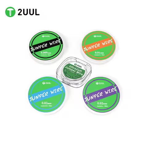 2UUL CPU Jumper Wire 100M for Phone Fingerprint Motherboard CPU Repair Welding 0.009mm 0.01mm 0.02MM