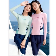 Women's 3-piece long-sleeved swimsuit Set