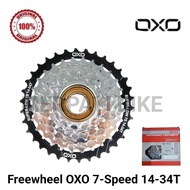 Freewheel 7sp OX0 Megarange 14-34T Threaded Threaded Rear Gear 7 speed