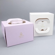 Birthday 6 inch 8 inch European style bronzing indentation birthday cake box packaging box cake box 
