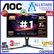 (ALLSTARS : We are Back Promo)AOC CQ27G3S 27 inch QHD Curved Gaming Monitor, Black&Red(Warranty 3yea