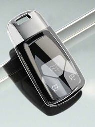 1入透明tpu材質汽車鑰匙套,3按鍵防掉落保護外殼,適用於奧迪車a4 B9 A5 A6 8s 8w Q5 Q7 4m S5 S7 Tt等車型