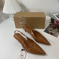 For のZARAˉzaraˉの ZA New Summer Pointed Toe Shallow Mouth Stiletto High Heels Bag Toe Back Strap Fash