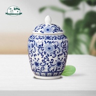 [Garende] Ceramic Ginger Jar Asian Ginger Jar Vintage Chinoiserie Chinese Vase for