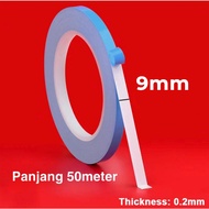 1ROLL DOUBLE TAPE BIRU FOR BACKLIGHT HEADSINK CHIPSET 10 meter 50meter