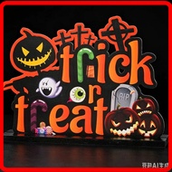Hot selling Halloween wooden crafts decoration party decoration cartoon pumpkin haunted house letter