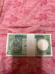 香港𣾀豐十元青蟹紙幣，百張連號
