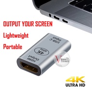 [Local Seller][Ready Stock] 4K Type C To HDMI Compatible Converter Female To Female USB C HD Video Converter Adapter For Laptop Projector Phone