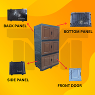 0005 Storage Cabinet 3 Tier / Plastic Cabinet / kitchen cabinet/Almari/Almari Baju/Almari Serbaguna 3 TiersJ100N DIY