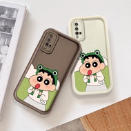 Cartoon Cute Frog Cap Crayon Shin-chan Phone Casing For Huawei P30 Pro P40 Lite / Nova 7i 6SE 5t Y7 