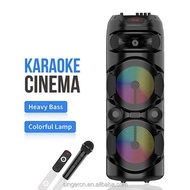 ZQS8220S/ZQS8220 Wireless Portable Speaker Dual 8inch Big Trolley Bluetooth Outdoor  Speakers