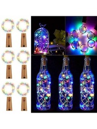 1 / 5 / 10包 78.74英寸 20 LED銅線仙女燈，瓶燈，軟木塞燈，適用於葡萄酒瓶，派對，婚禮，聖誕節DIY室內/室外裝飾（多顏色）