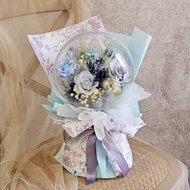 波波球花束 藍色系