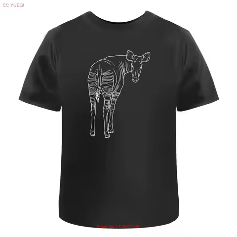 'Okapi Looking Back' T Shirt 100 Cotton S XXL TA046412 vintage Washed streetwear Versatile Stretched