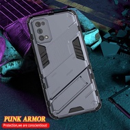 Luxury Armor Bracket Case For OPPO Reno 5 Pro Reno5 Z OPPO A93 A74 A53 A33 A32 Casing Cyber Shockproof Stand Back Cover for OPPO Reno5 Pro