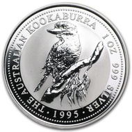 1995 Australia 1 oz Silver Kookaburra