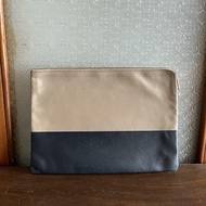 Celine classic vintage pouch clutch wallet Bag經典中古復古雙色手拿包銀包袋#452