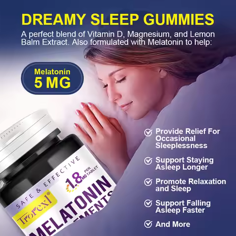 Melatonin Pills Vitamin B6 Tablets Relieve Stress Anxiety Delay Aging Help Deep Sleep Improve Sleep 