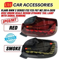 VLAND BMW 2 SERIES F22 F23 F87 M2 2014 - 2020 0552 DRAGON SCALE DESIGN DYNAMIC TAIL LAMP WIRH SIGNAL