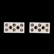 kitchenpartner7c New 2Pcs 8 Hole 2W8H High Temperature Resistant Ceramic Terminal Block 15A 250V KNE