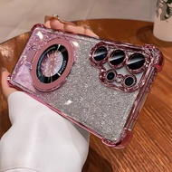 Four Corners Glitter Magnetic Bracket Case Suitable For Samsung S26 S25 S24 S23 Ultra A57 A37 A56 A5