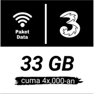 Kuota Internet Tri Happy LTE 66GB Three 3 Data 100GB 66GB 45GB 33GB