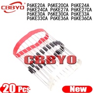 20pcs Diode P6KE20A P6KE20CA P6KE24A P6KE24CA P6KE27A P6KE27CA P6KE30A P6KE30CA P6KE33A P6KE33CA P6K