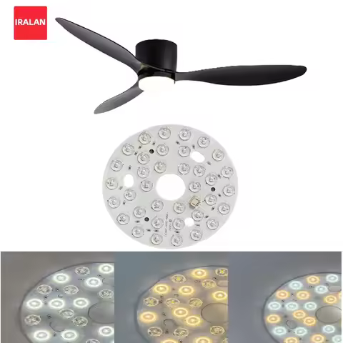 Led Panel and Drive Controller for 52/42inch Tri-blade Fan Light Tri-color Light Led Panel Light AC 