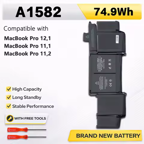 PowerHub A1582 A1493 Laptop Battery Compatible with Apple MacBook Pro 13" Retina 11.42V 6330MAH 74.9