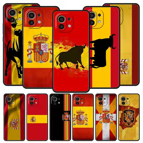 Spain Bull Flag Phone Case For Xiaomi Mi 15 14 14T 13T 12T Pro 12 13 11 Lite 5G 11T Poco X6 X7 X5 Pr